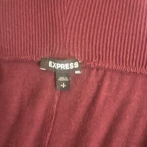 Express Deep Red Knit Top